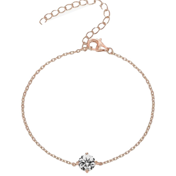 Pavoi Jewelry - 𝅺bnib PAVOI 14K Gold Plated Cubic Zirconia Solitaire Diamond Bracelet in Rose